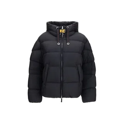 Parajumpers Black Goose Down Full-length Jacket In Multi