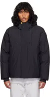 Parajumpers Black Helo Down Jacket In 0541 Black