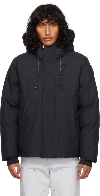 Parajumpers Black Helo Down Jacket In 0541 Black
