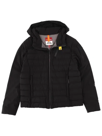 Parajumpers Black Hooded Quilted Down Jacket