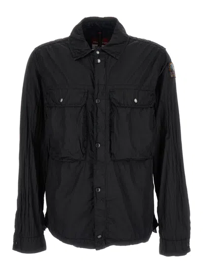 Parajumpers Black Jannik Lightweight Jacket In Polyamide Man In Multicolor