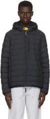 Parajumpers Quilted Padded Jacket With Hood And Striking Strap Detail In 0541 Black