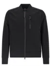 Parajumpers Ribbed Cuffs And Hem Sweatshirt With Zip Pocket In Black