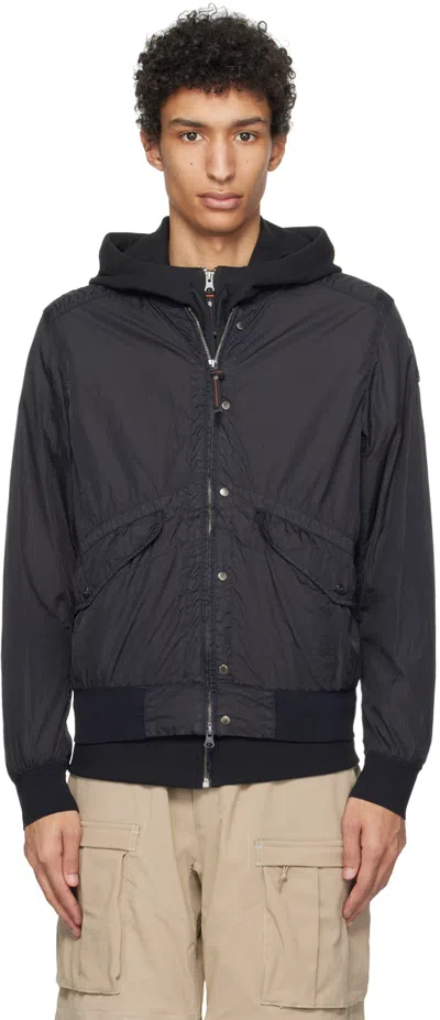 Parajumpers Black Novak Bomber Jacket In 0710 Pencil