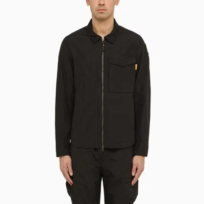 PARAJUMPERS PARAJUMPERS  BLACK NYLON AND COTTON RAYNER JACKET