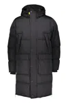 Parajumpers Black Parka With Hood And Pockets In Black