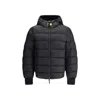 Parajumpers Black Polyamide Jacket Coat In Black