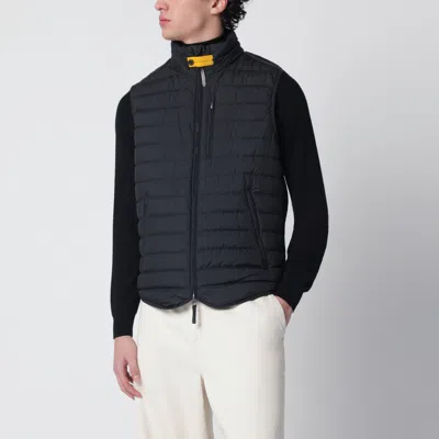 Parajumpers Black Quilted Vest In Blue
