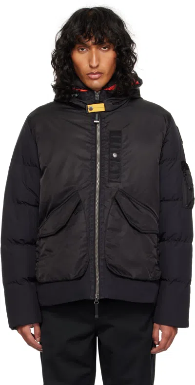 Parajumpers Black Vantage Down Jacket In 0541 Black