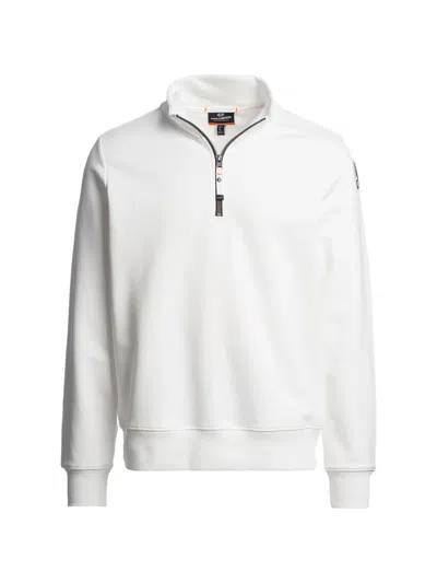 Parajumpers Broad Peak Half-zip Sweatshirt In White
