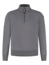 Parajumpers Broad Peak Zip-neck Sweatshirt In Gray