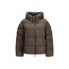 Parajumpers Brown Goose Down Full-length Jacket In Multi