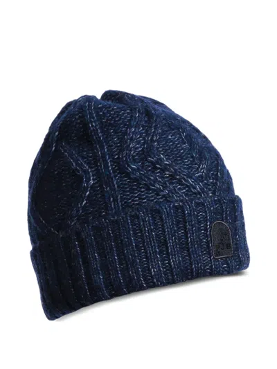 Parajumpers Cable-knit Beanie In Blue