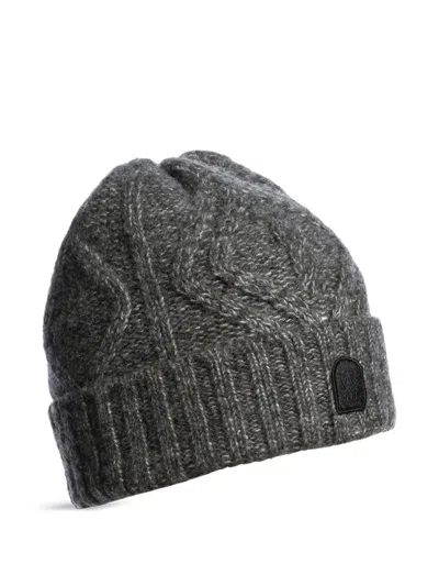 Parajumpers Cable-knit Beanie In Gray