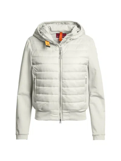 Parajumpers Caelie Hooded Quilted Jacket In White