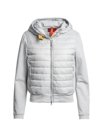 Parajumpers Caelie Hooded Quilted Jacket In White