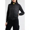 Shop Parajumpers Caelie Water Repellent Mixed Media Quilted Jacket In Black