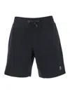 Parajumpers 'cairo' Black Shorts With Elastic Drawstring Waist And Logo Patch On The Front In Black