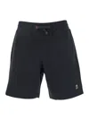 Parajumpers 'cairo' Black Shorts With Elastic Drawstring Waist And Logo Patch On The Front In Black
