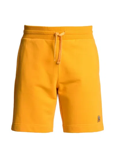 Parajumpers Cairo Easy Drawstring Logo-patch Shorts In Yellow