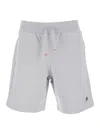 Parajumpers 'cairo' Grey Shorts With Drawstring Waist And Logo Patch On The Front In Grey
