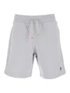 Parajumpers 'cairo' Grey Shorts With Drawstring Waist And Logo Patch On The Front In Grey