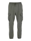 Parajumpers 'kennet' Green Pants With Logo Patch On The Side And Elastic Drawstring Waist In Green
