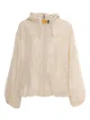 Parajumpers Carmen Hooded Jacket With Voluminous Sleeves In Multicolor