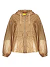 Parajumpers Lightweight Beige Jacket With Adjustable Hood Elegant In Brown