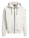 Parajumpers Charley Easy Hooded Zip-up Sweatshirt In White