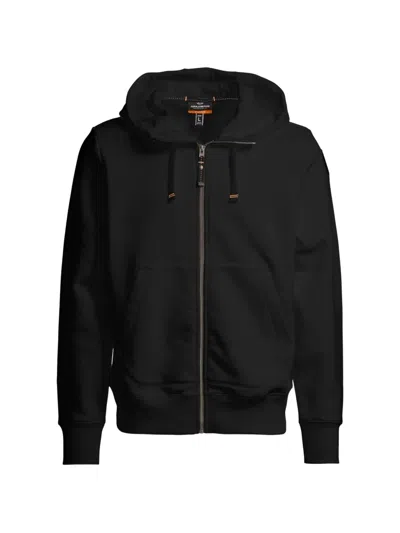 Parajumpers Charlie Easy Logo-patch Zip-up Hoodie In Black
