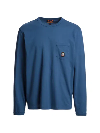 Parajumpers Chest-pocket Long-sleeve T-shirt In Blue