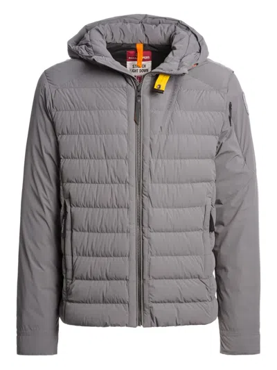 Parajumpers Colbert Hooded Down Jacket In Gray