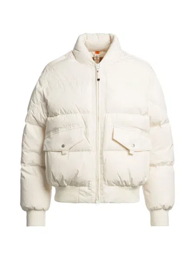 Parajumpers Collynie Padded Bomber Jacket In 화이트