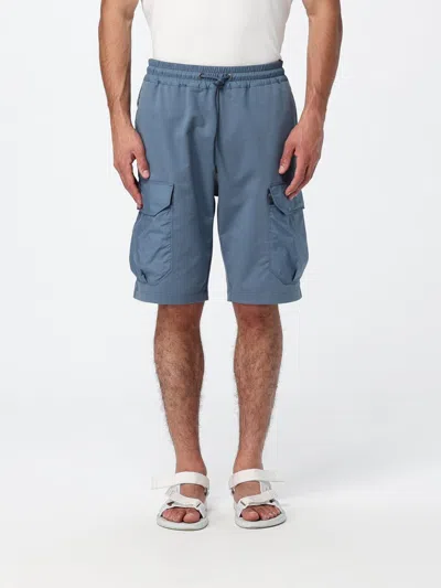 Parajumpers Cotton Blend Cargo Shorts In Blue