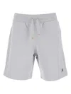 Parajumpers 'cairo' Grey Shorts With Drawstring Waist And Logo Patch On The Front