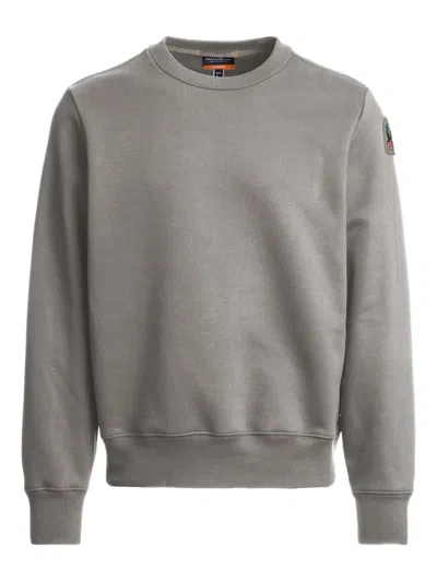 Parajumpers Crew-neck Patch Sweatshirt In Gray