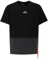 Parajumpers 'clint' Black Crewneck T-shirt With Logo Detail On The Front In Black