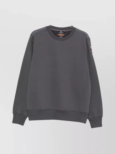 Parajumpers Crewneck Sweatshirt With Diagonal Back Structure In Gray