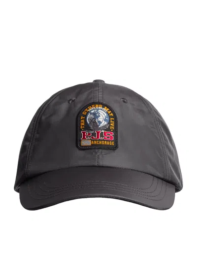 Parajumpers Curved Visor Cap With Polar Fleece Lining In Gray