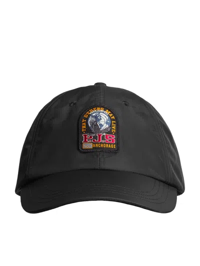 Parajumpers Curved Visor With Adjustable Buckle And Polar Fleece Lining In Black