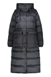 Parajumpers Deborah Reverso Long Hooded Down Jacket In Black