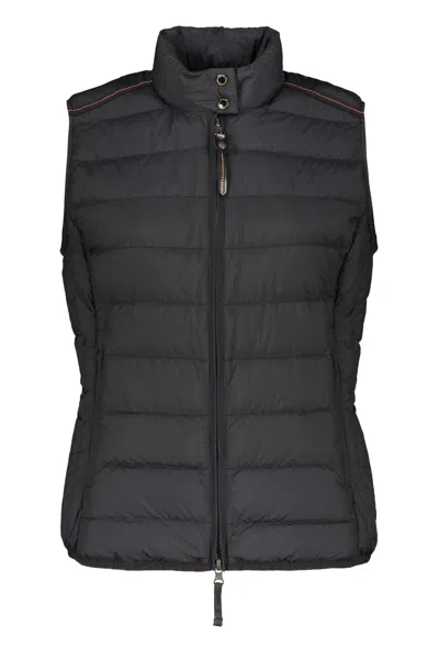 Parajumpers Dodie Full Zip Down Vest In Black