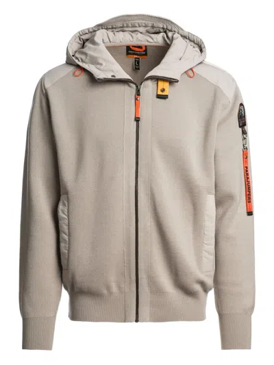 Parajumpers Dominic Hooded Zip-up Cardigan In Neutral
