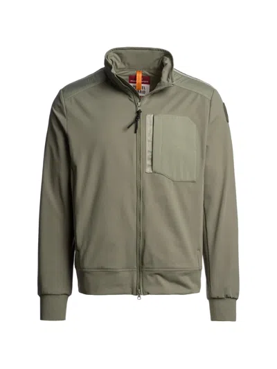 Parajumpers Douglas Quilted-panel Zip-up Sweatshirt In Gray