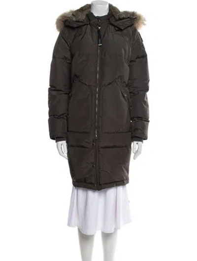 Pre-owned Parajumpers Down Coat In Green