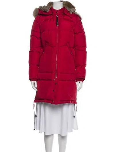 Pre-owned Parajumpers Down Coat In Red