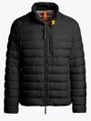 Parajumpers Quilted Padded Jacket With Hood And Striking Strap Detail In Black