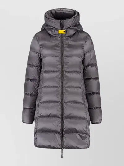 Parajumpers Down Hooded Slim-fit Puffer Jacket In Gray