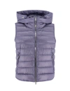 Parajumpers Quilted Down Jacket With Two-way Zip Closure In Purple